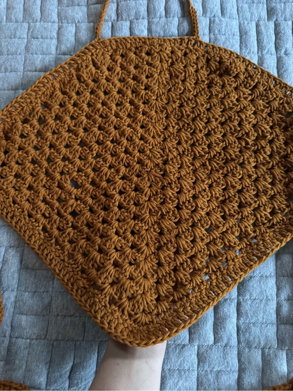 Hand-Crocheted Halter Top in Rust - Picture 2 of 5